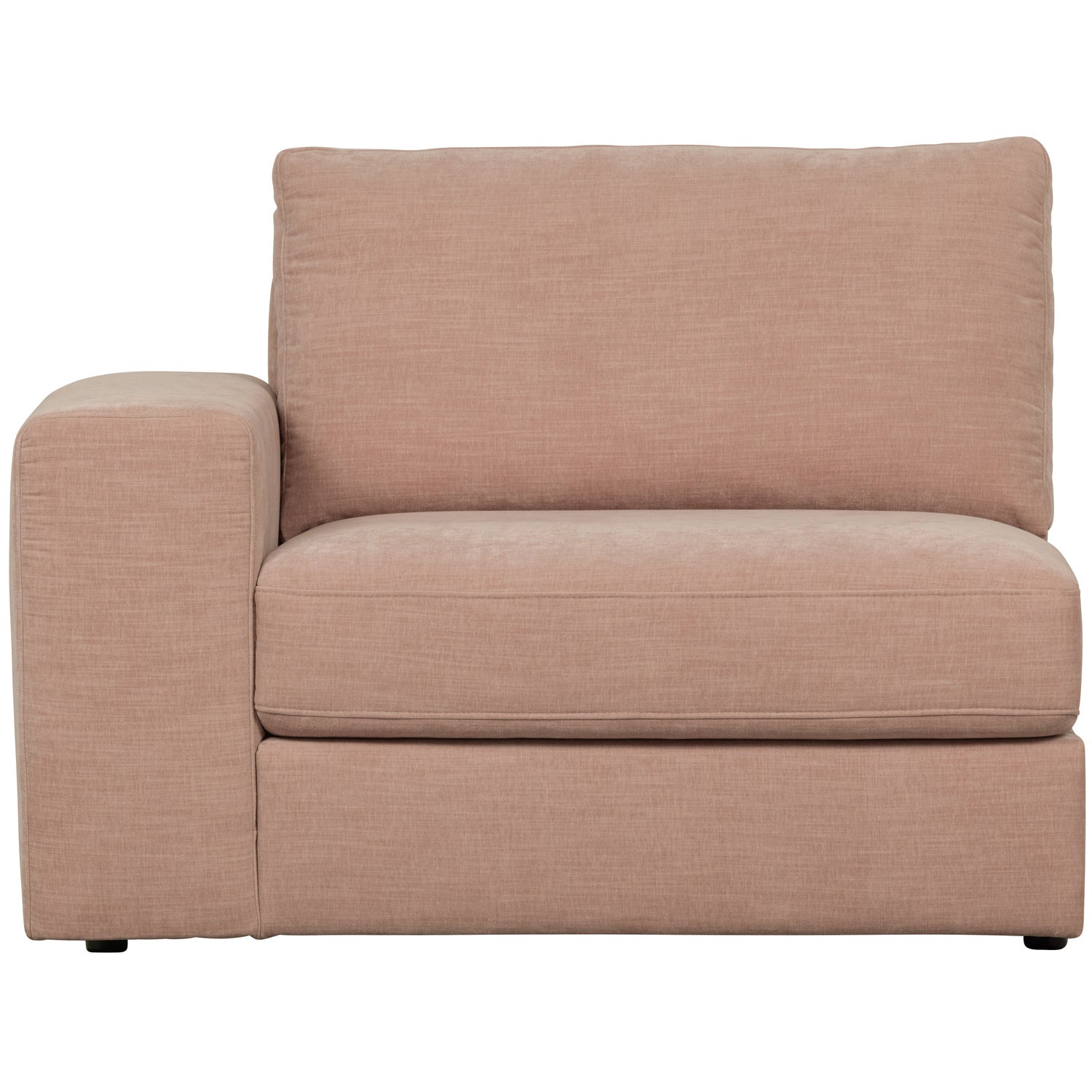 Sofaelement FAMILY mit Armlehne links Element Webstoff rosa