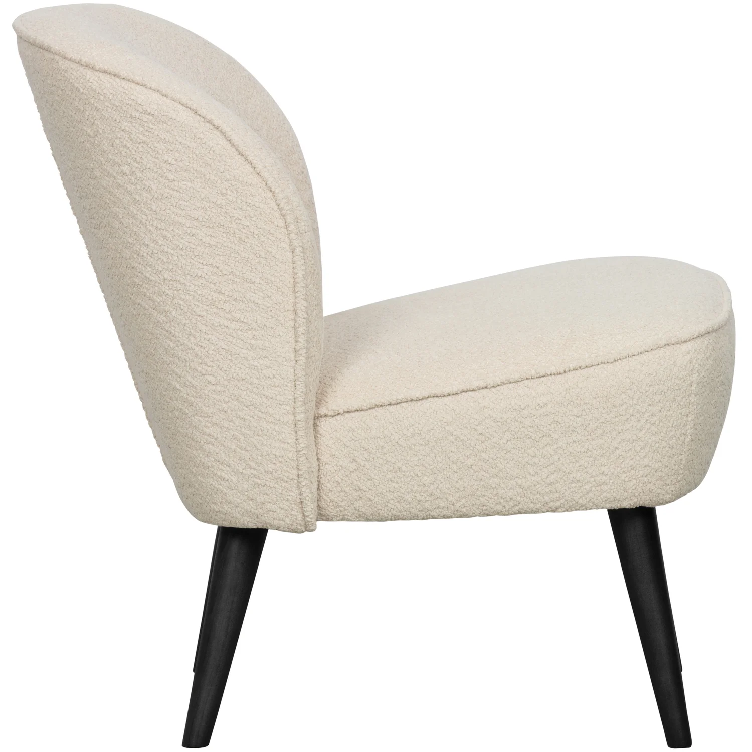 Sessel SARA Bouclé cremefarben Loungesessel Clubsessel Chair