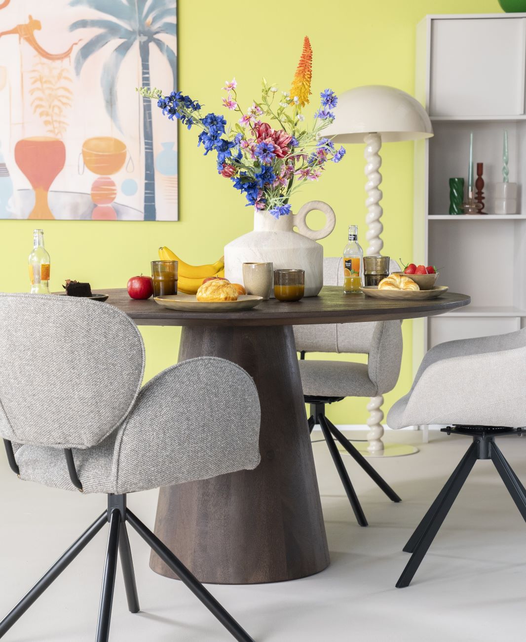Esstisch Aron rund Ø 130 cm Mango Massivholz braun