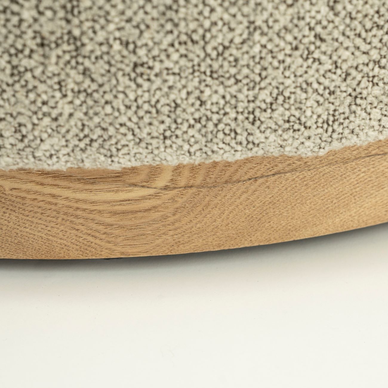 Pouf Sitzhocker Sitzpouf rund taupe 80 cm