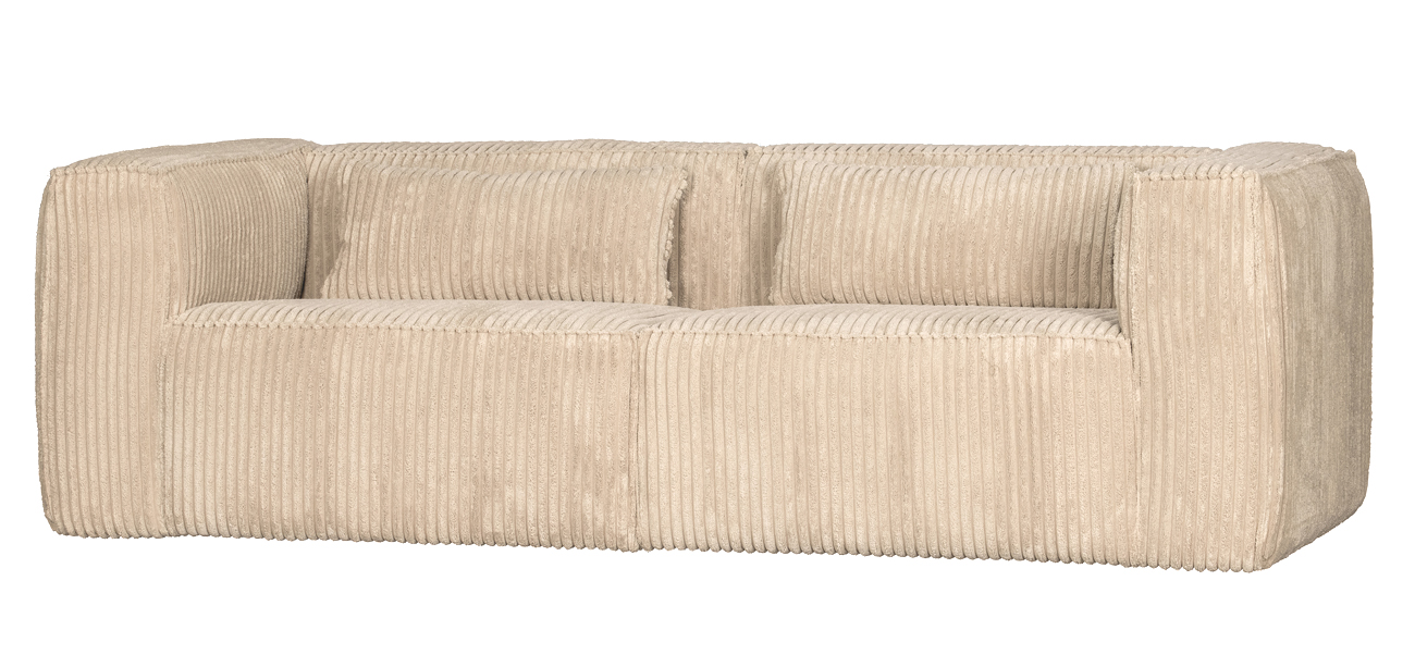 woood 3,5 Sitzer Sofa Bean Cord Kord Ribcord natur