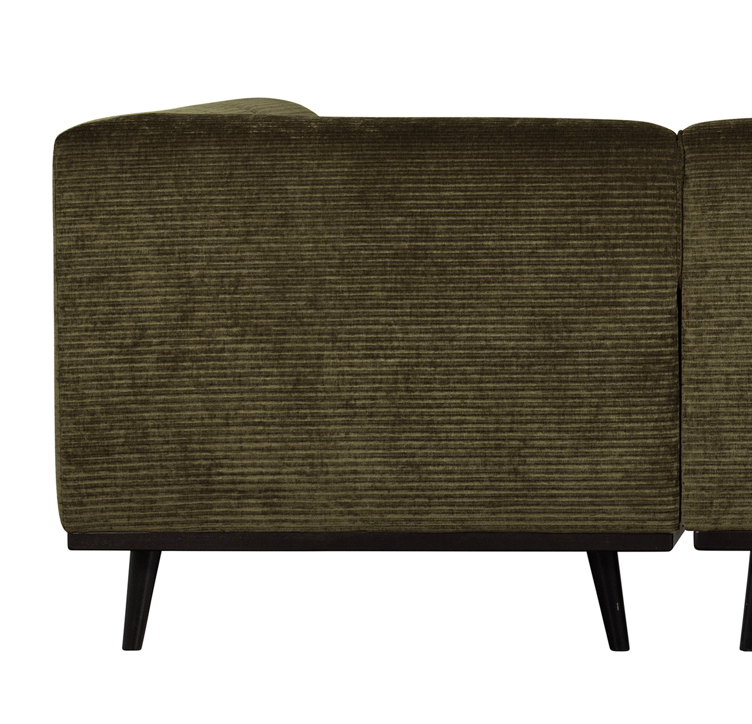 Ecksofa Statement Rib Cord warmgrün rechts