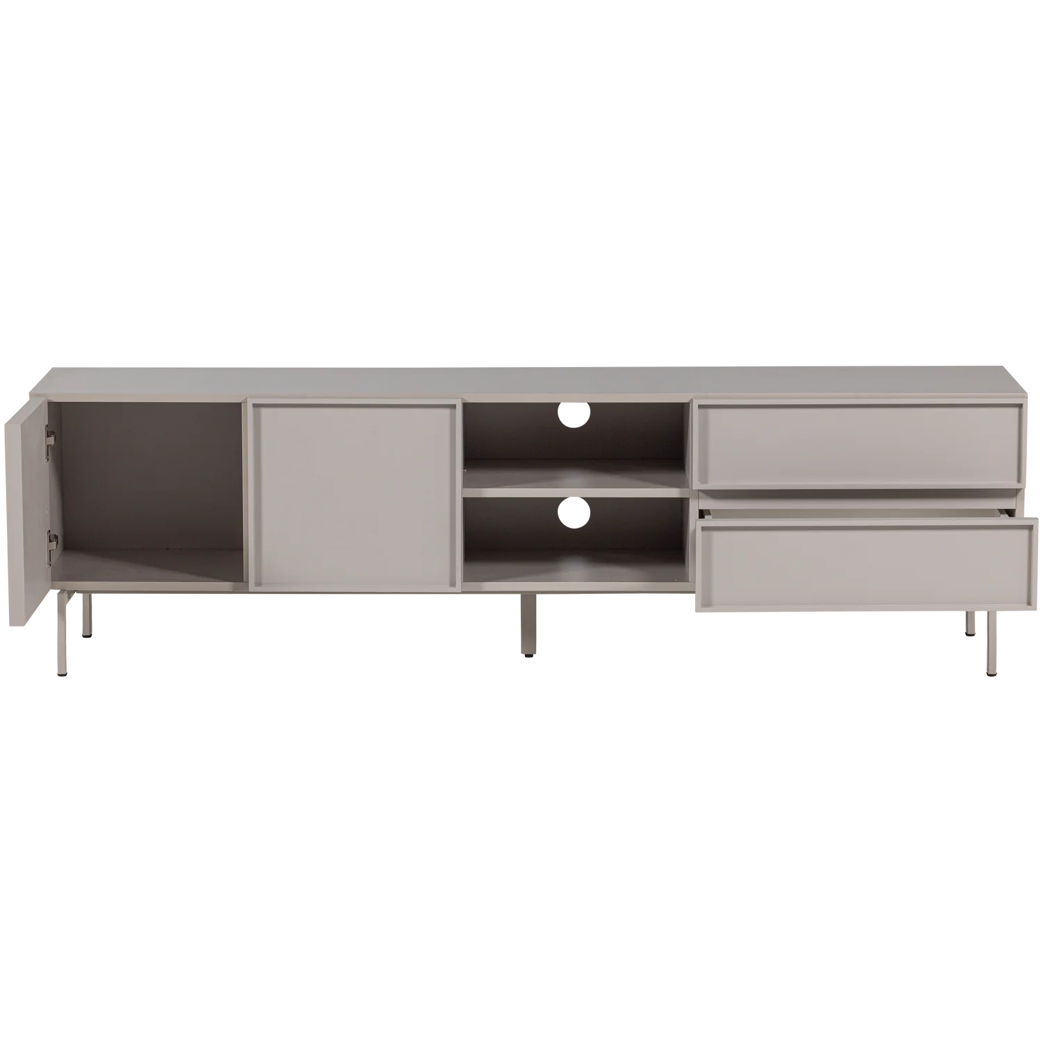 TV Möbel Lowboard TOURS 180 cm MDF Melamin beschichtet sandfarben