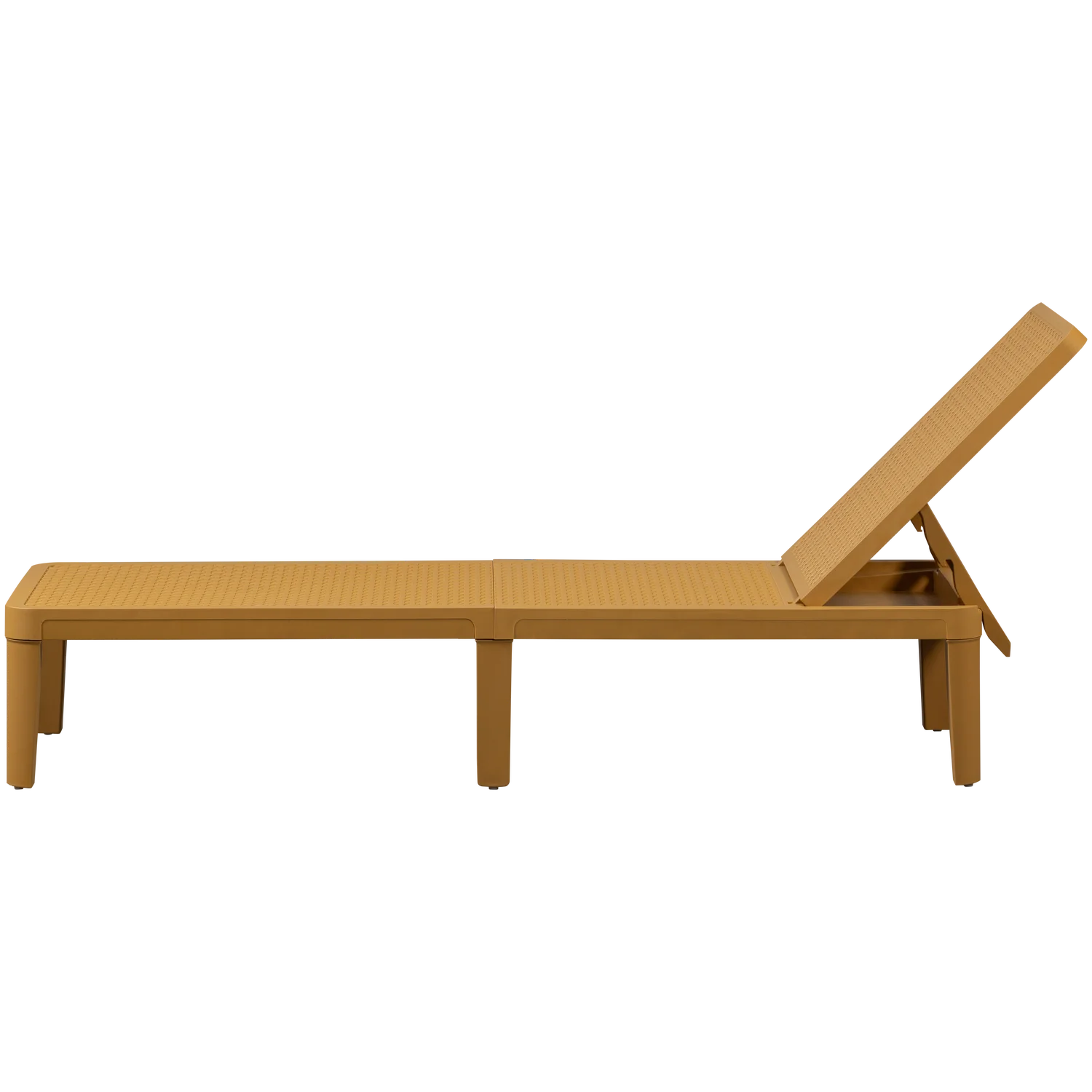 Gartenliege Sonnenliege JINTE 191 cm Kunststoff gelb