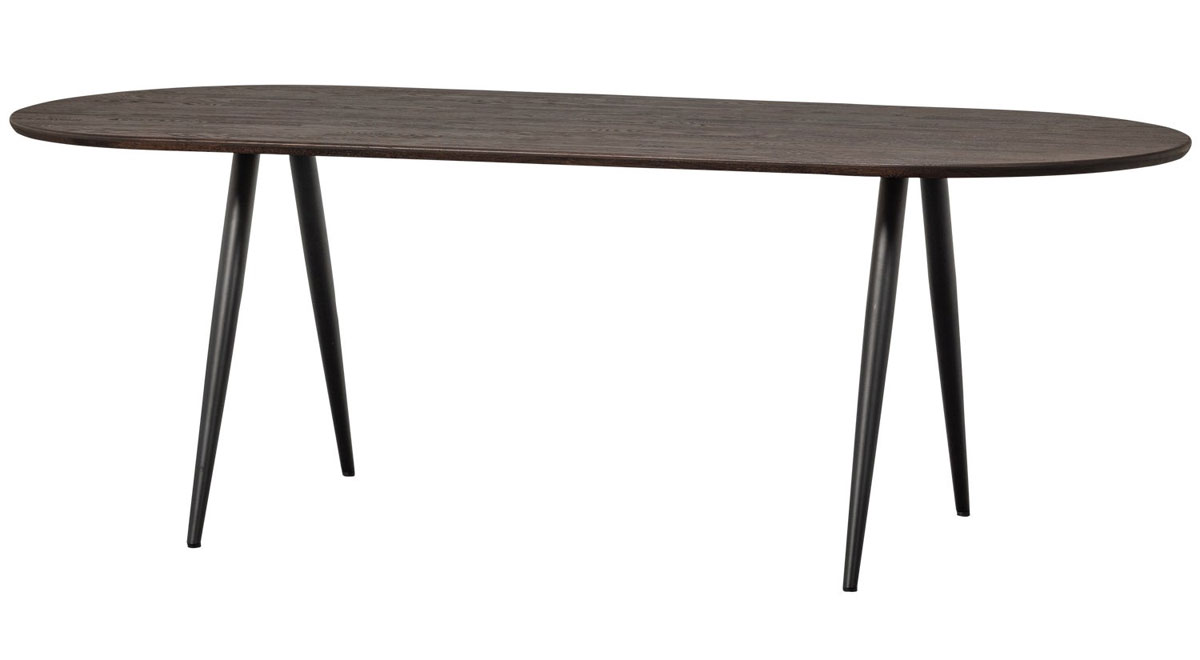 woood Esstisch Tablo 220 x 90 cm oval Eiche Massivholz mystic braun