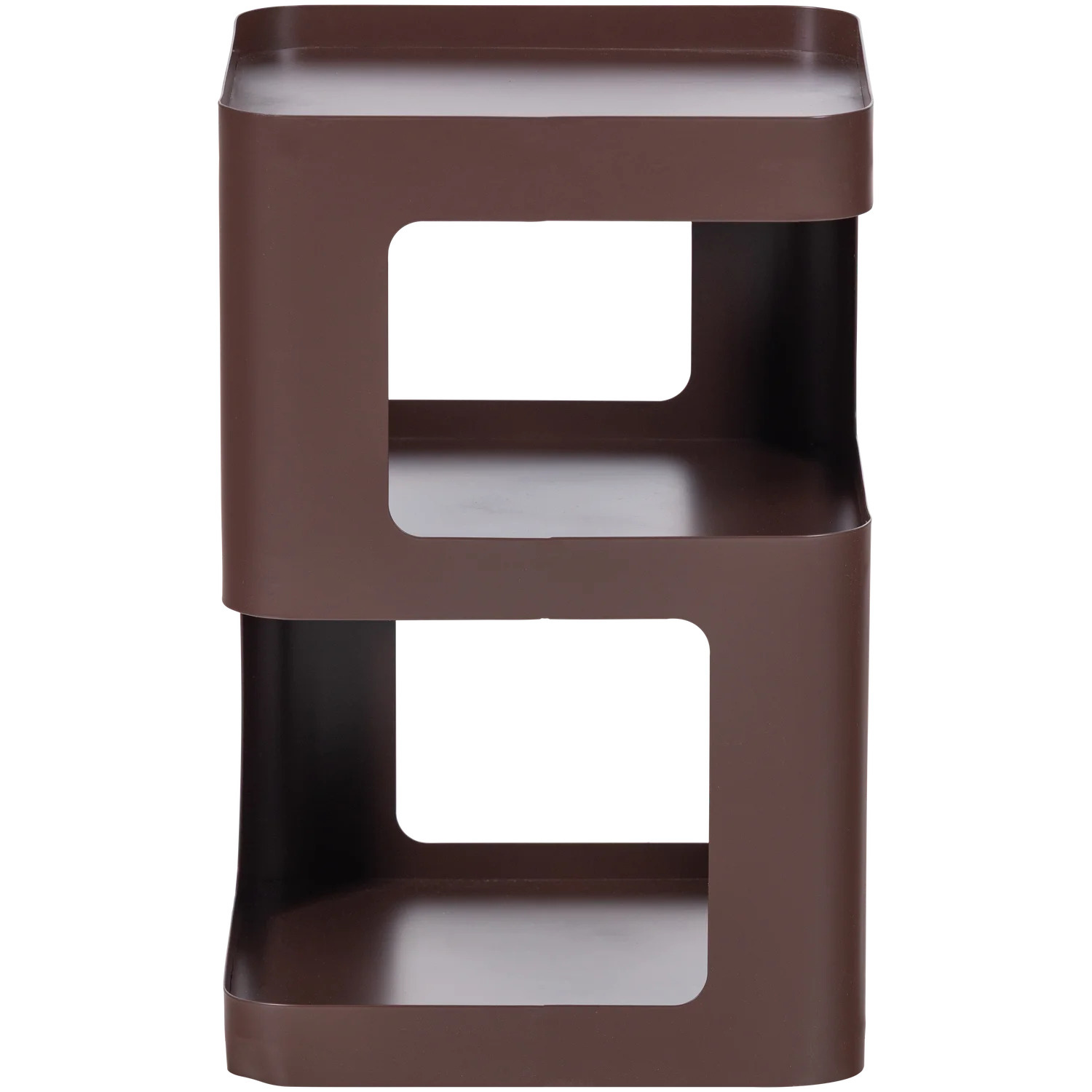 Beistelltisch Nachtschränkchen RIV H 54 cm Metall lila braun