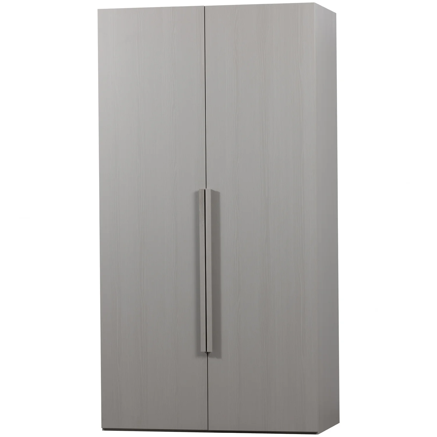 Kleiderschrank RENS B 110 cm 2-türig Nussbaumfurniers hellgrau