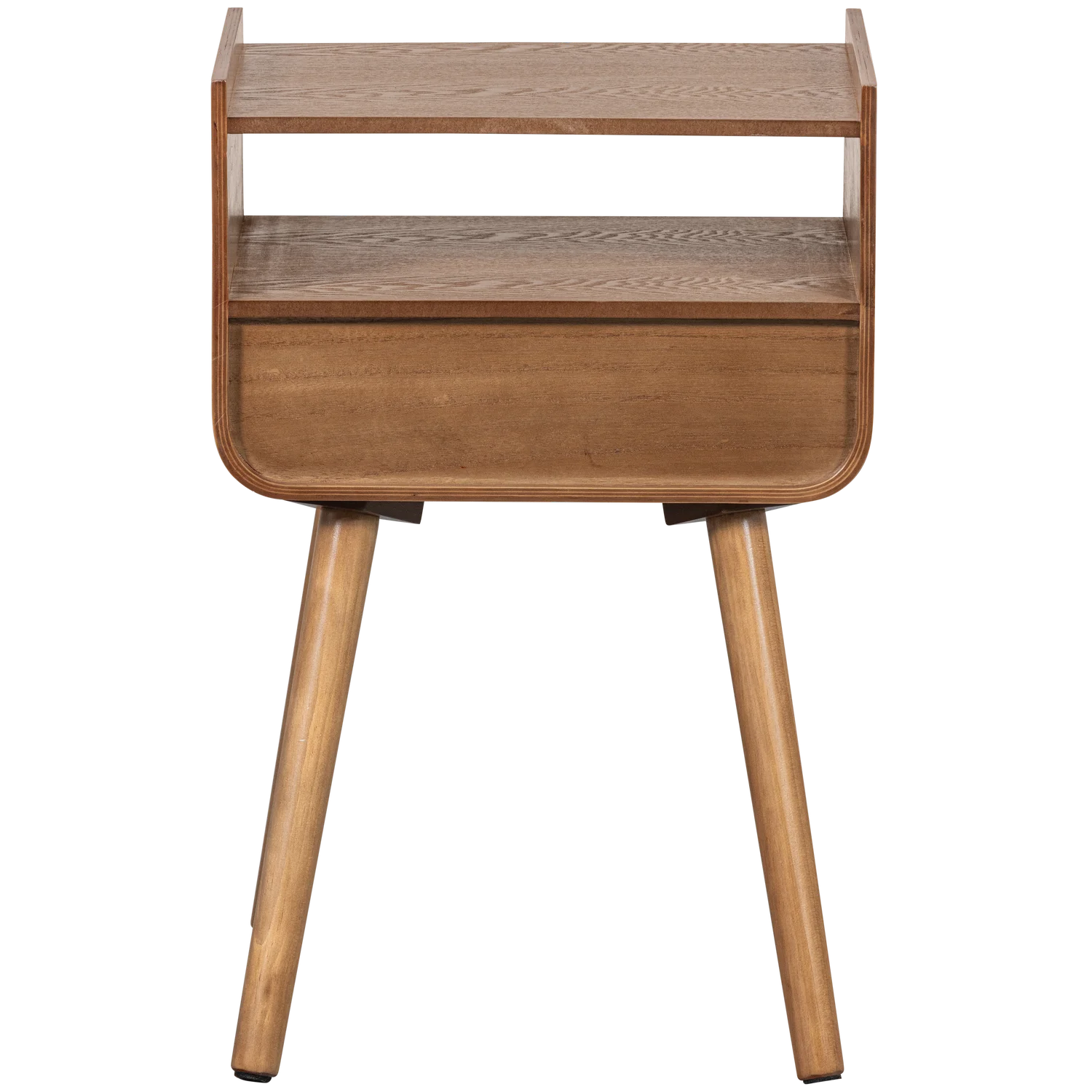 Nachtschränkchen NILS H 54 cm mit 1 Schublade MDF Holzdekor braun