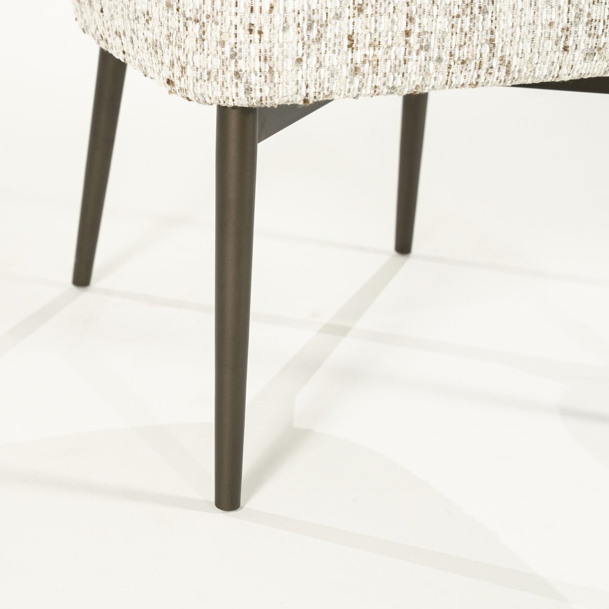 Esszimmerstuhl Tobias Vierfußstuhl Metall Stoff beige
