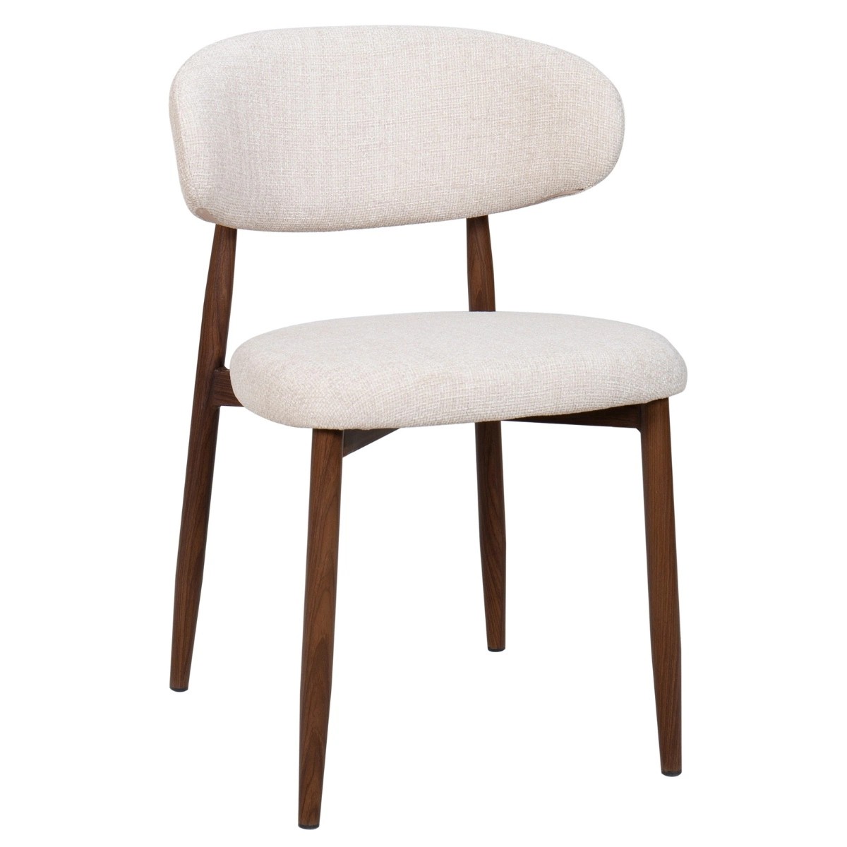 Esszimmerstuhl Polsterstuhl Nova beige / wallnuss