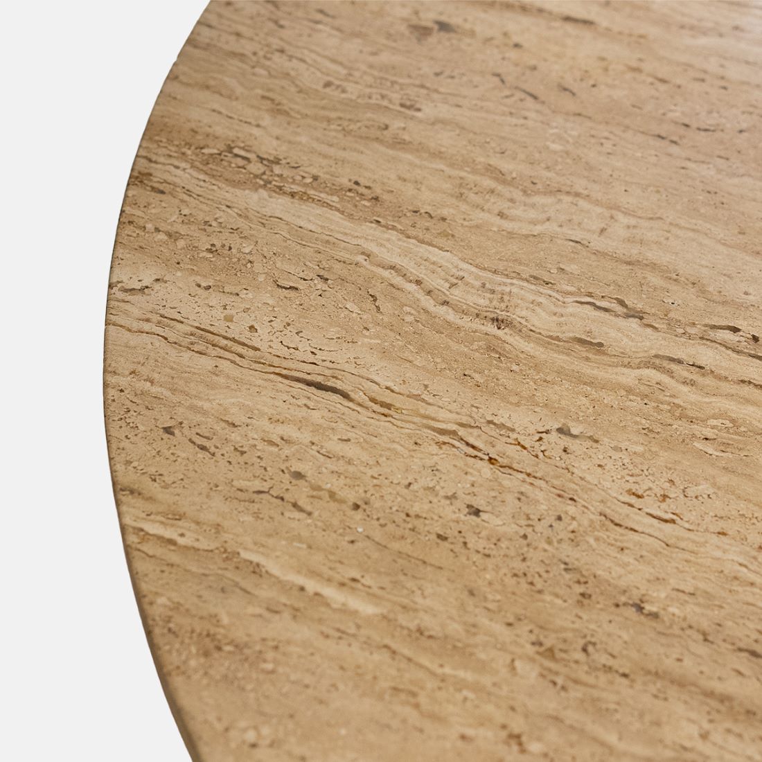 Esstisch LUCIA Ø 120 cm rund Travertin beige Mangoholz