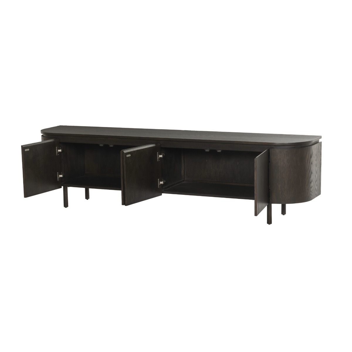 TV Möbel Lowboard Tobago 210 cm Eiche Furnier Espresso Sideboard