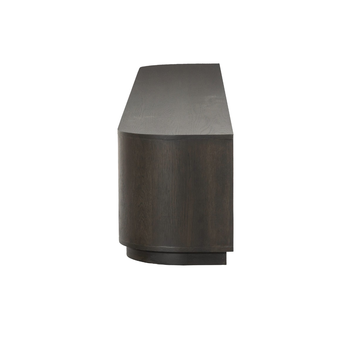 TV Möbel Lowboard Novero 220 cm Eichenholzfurnier Espresso braun