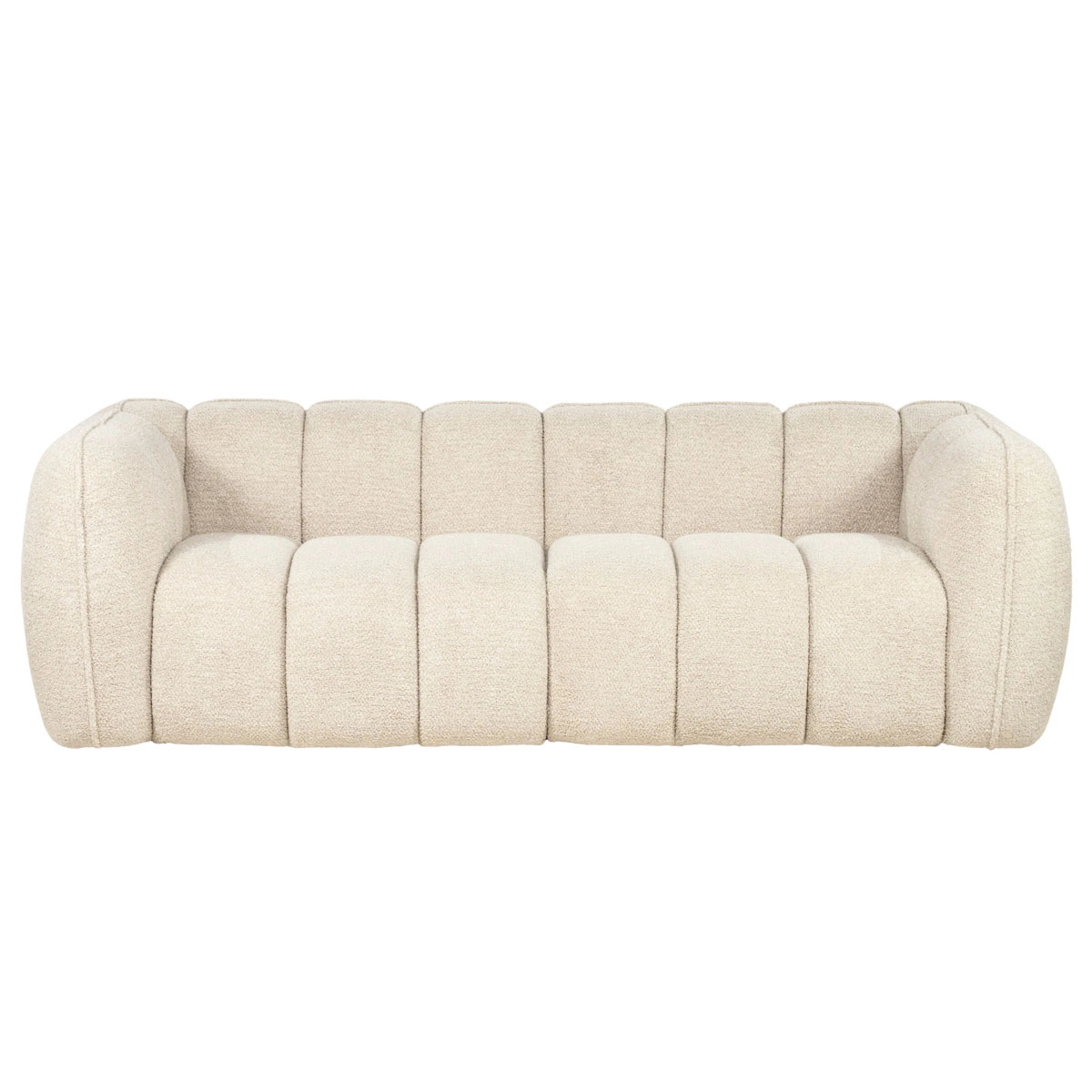 BY-BOO Sofa Cubetto taupe 220 cm Stoffbezug  
