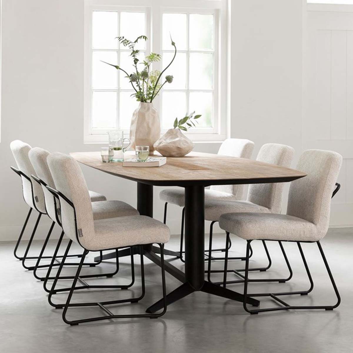 Esstisch Soho oval 210 x 110 cm recyceltes Teakholz  