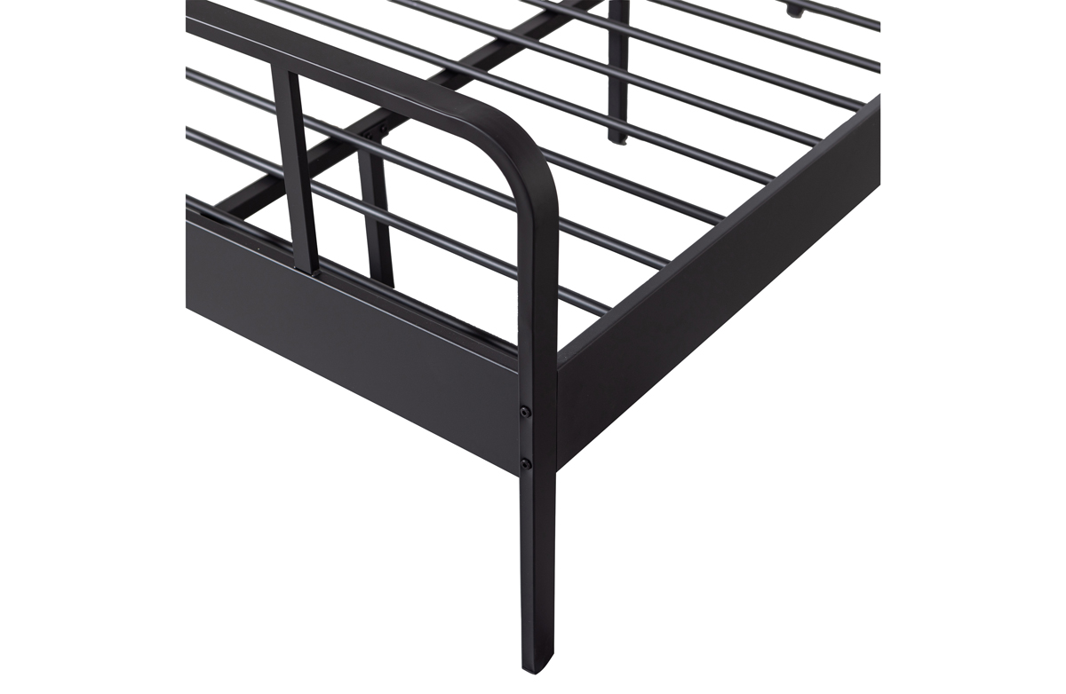 Einzelbett Mees schwarz 200 x 120 cm Metallbett Bett