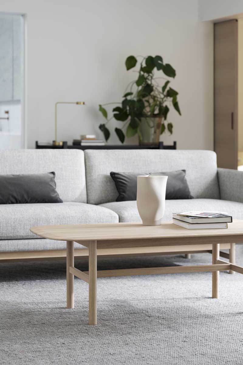 Couchtisch HALLGERD 135 cm Eiche white wash