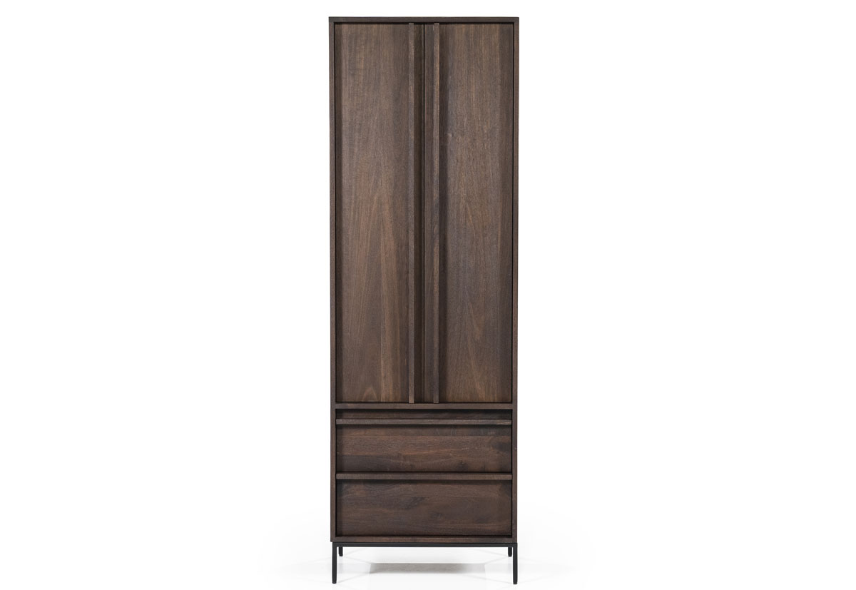 Schrank Jimmy 2-türig H 180 cm Mangoholz braun