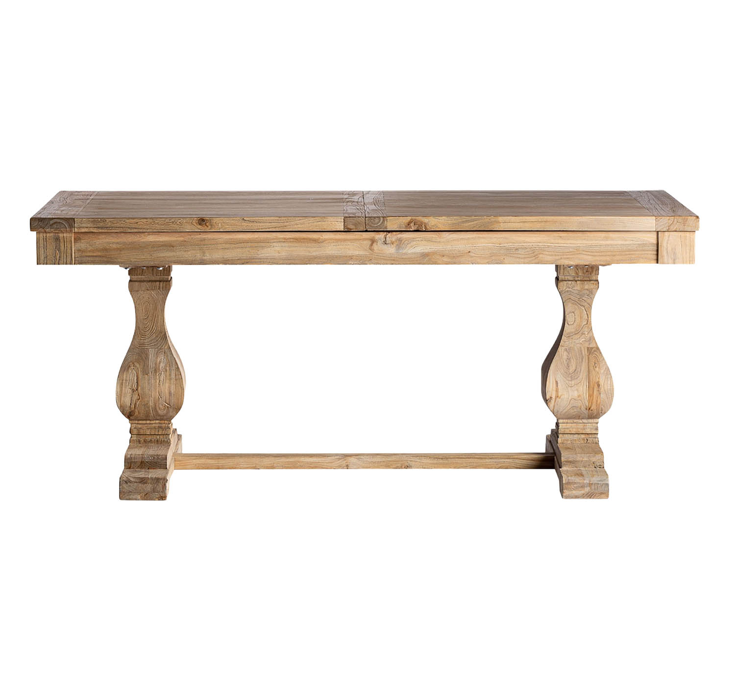 VICAL Esstisch BERCA ausziehbar 180 cm bis 240 cm recyceltes Ulmenholz