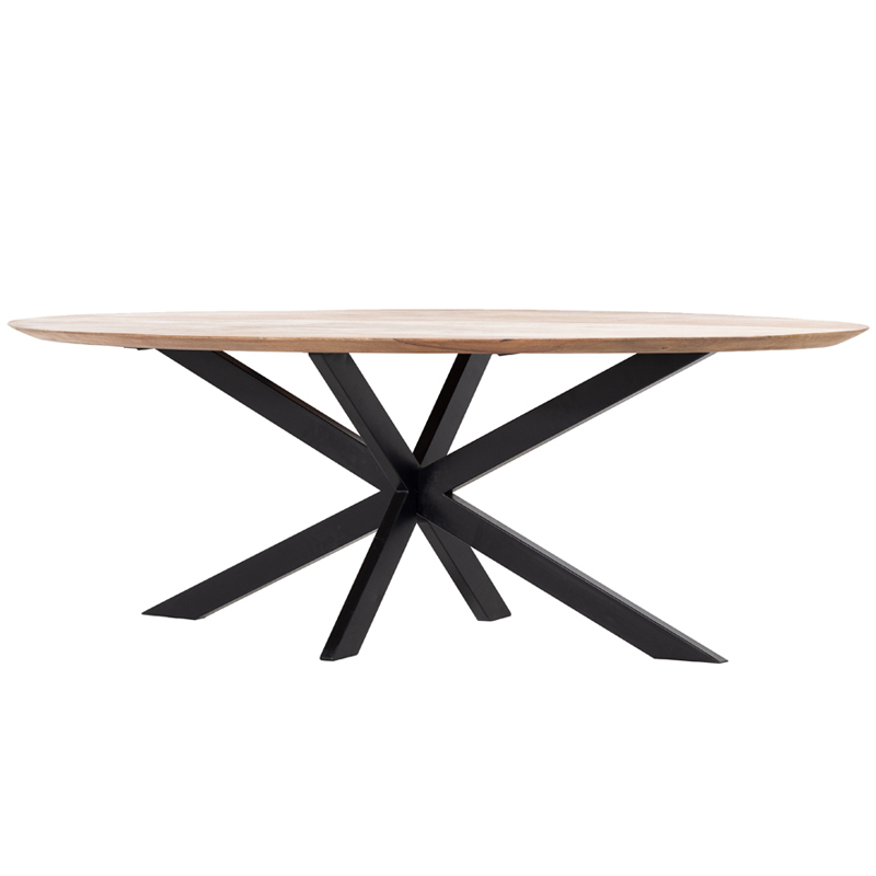 Esstisch BRILLIANT oval 240 x 110 cm Mangoholz