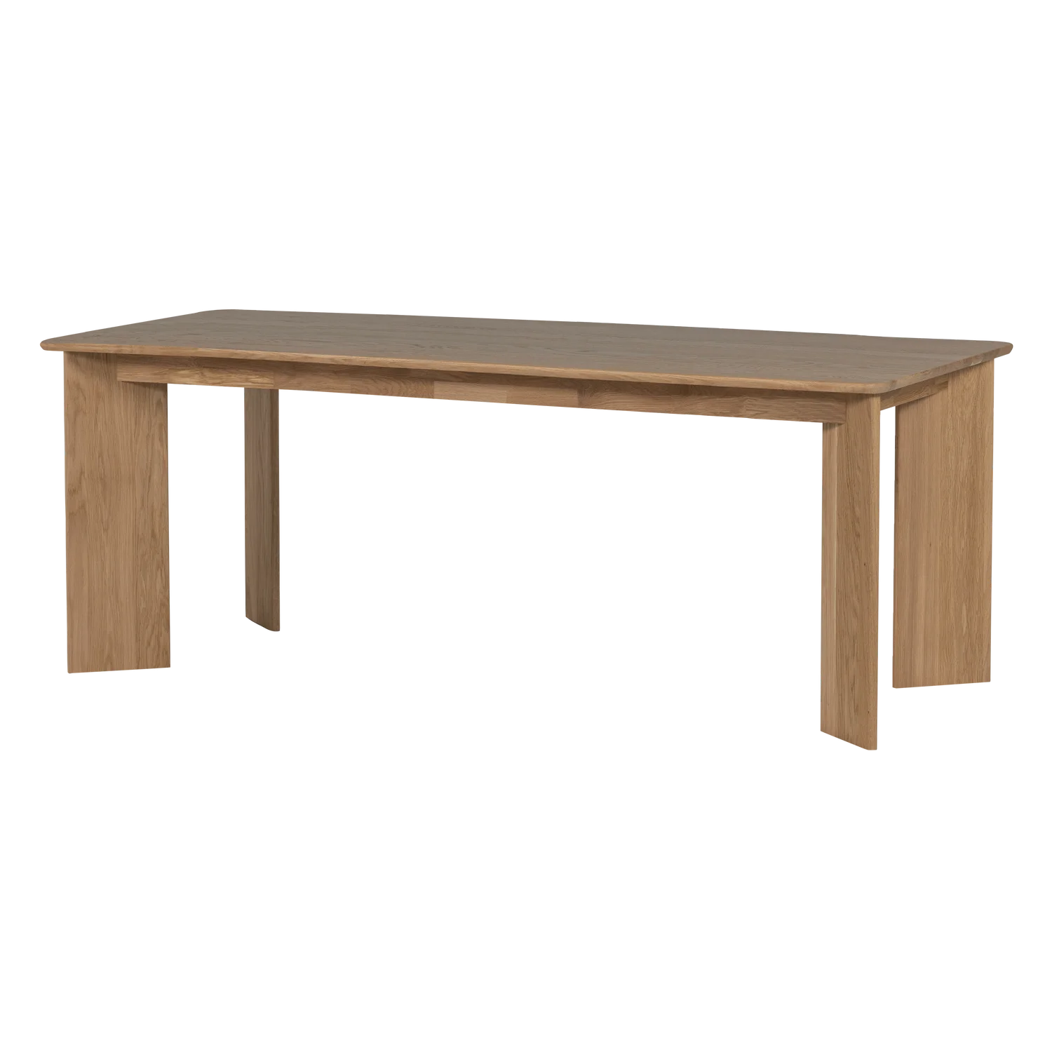 Esstisch TABLO abgerundet 179 x 99 cm Eiche Massivholz natur