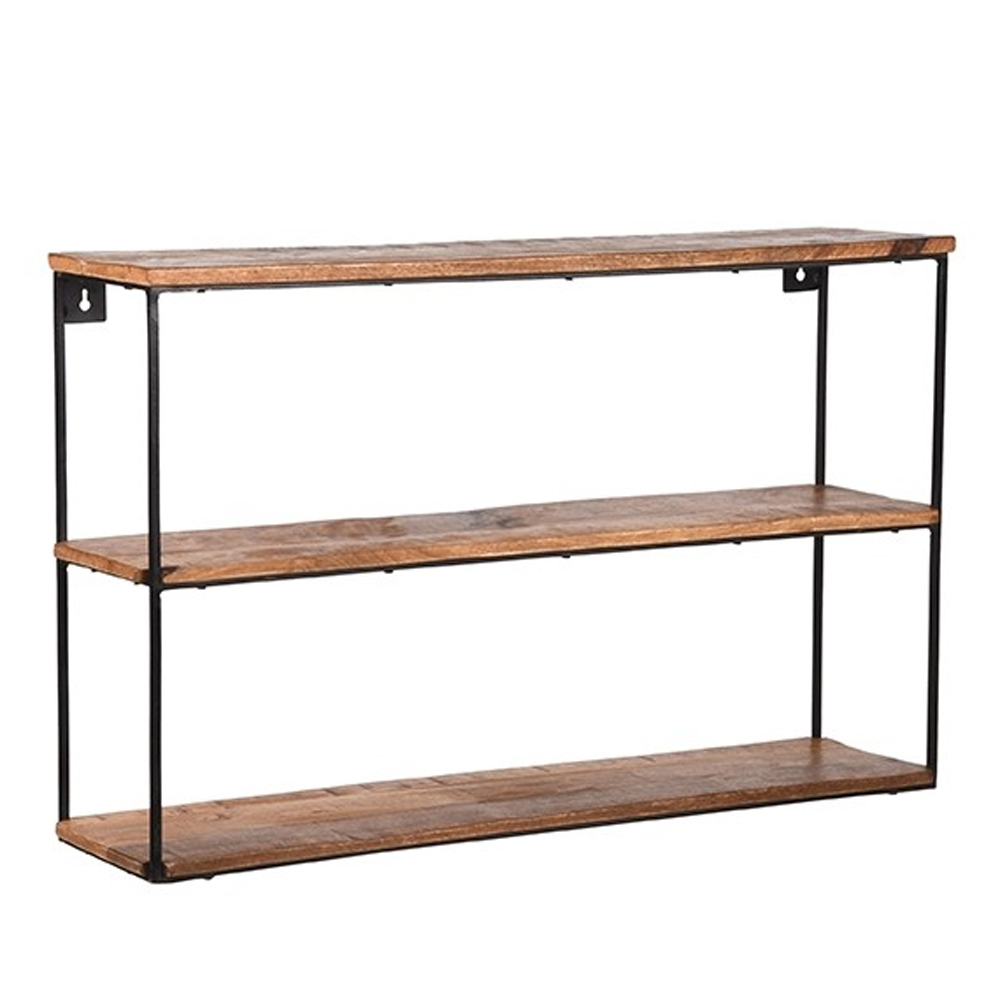 Industrie Regal Wandregal 80 x 50 cm Mango Holz