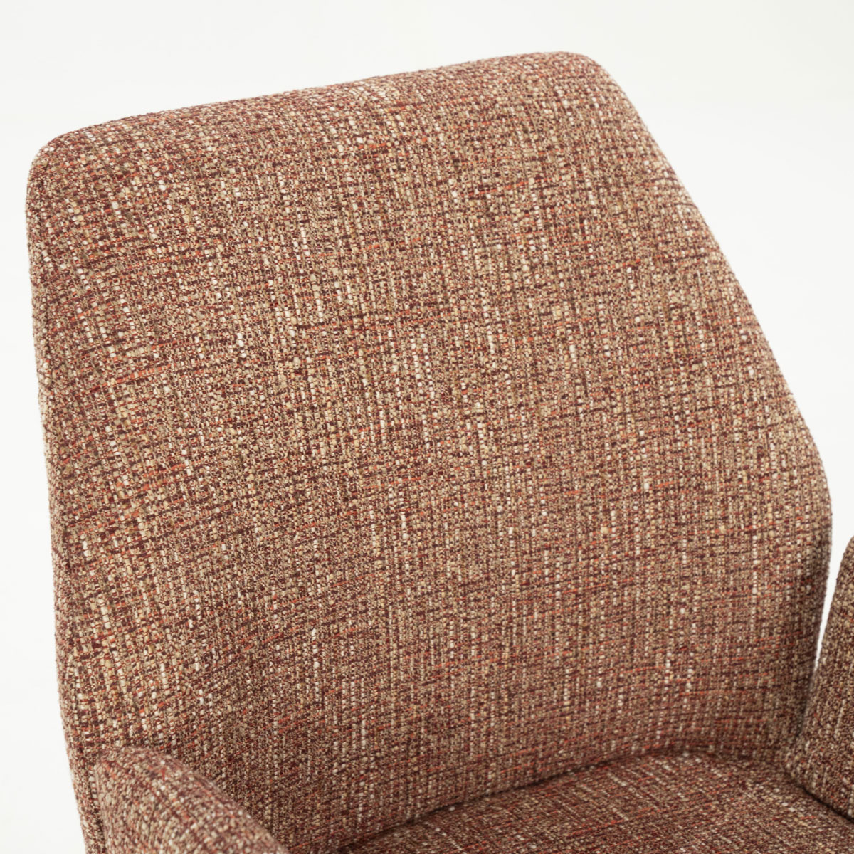 Esszimmer Stuhl Indy Vierfußstuhl Metall Stoff rot