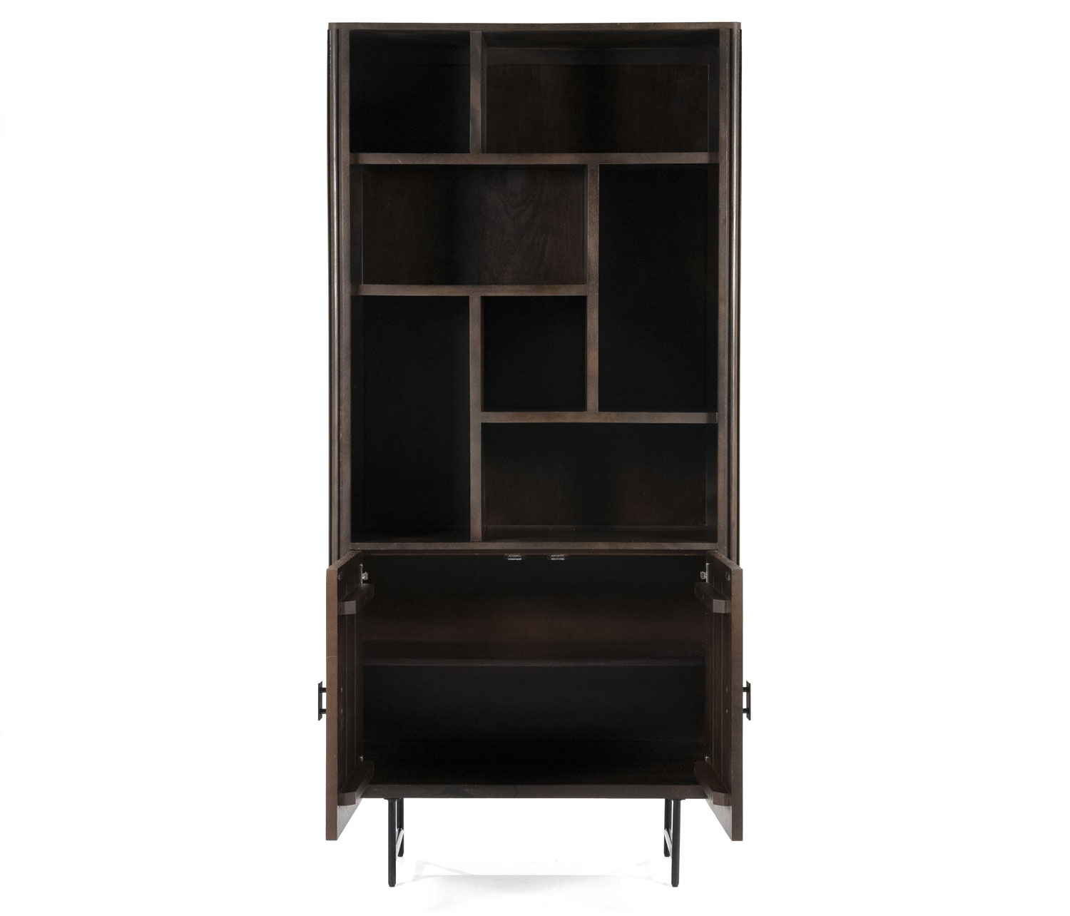 Bücherschrank Regal Remi H 200 cm Mangoholz braun