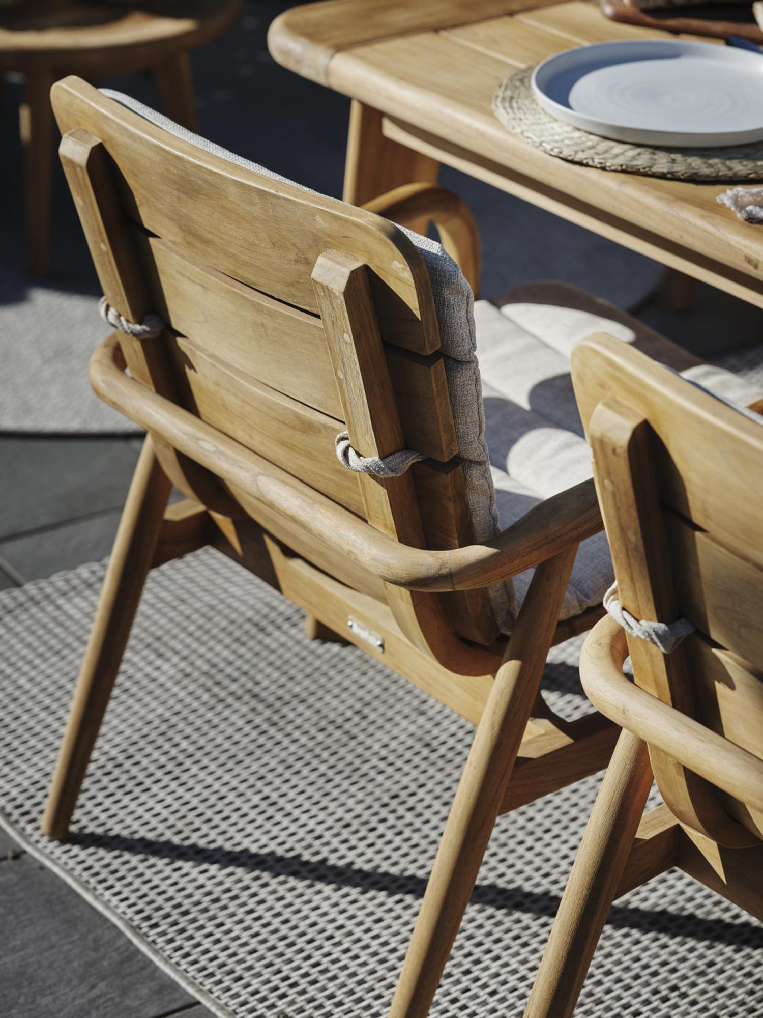 PREMIUM Gartenmöbel Set LILJA Garnitur Essgruppe Teakholz