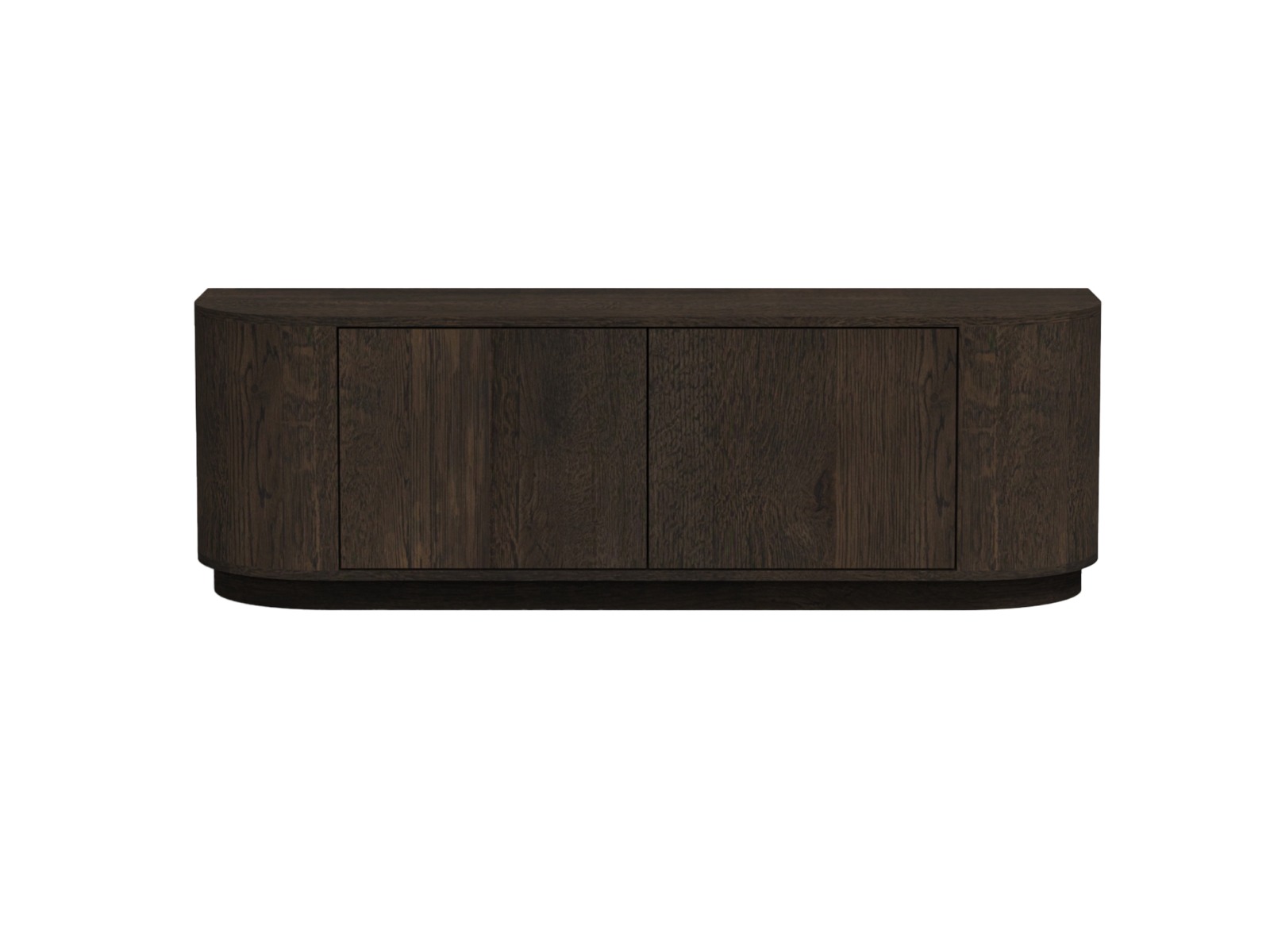 TV Möbel Lowboard Novero 140 cm Eichenholzfurnier Espresso braun