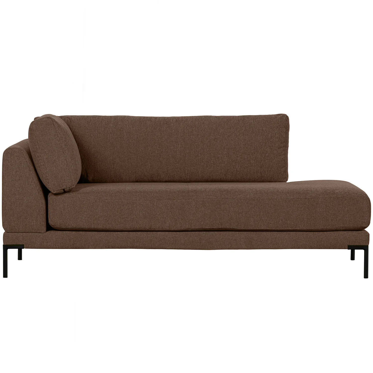Lounge Element Couple rechts Chenille Stoff schokoladenbraun Couch Sofa