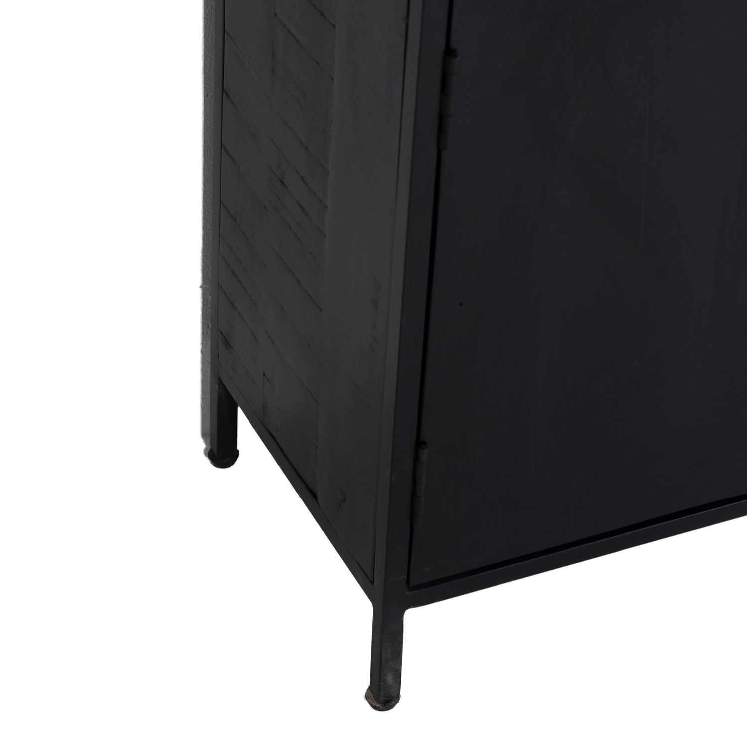 Regal mit Türen BONY B 75 cm Bücherregal schwarz