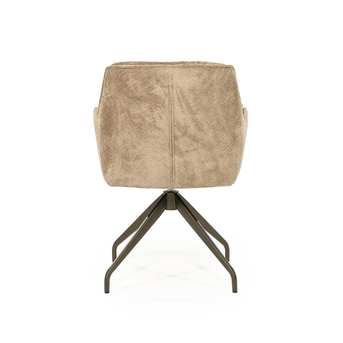 Armlehnstuhl Hugo Drehstuhl gepolstert Stoff taupe