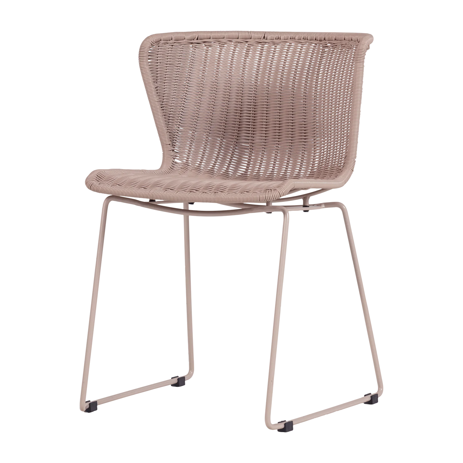 2er Set Gartenstuhl Stuhl WINGS Kunstrattan Poly Rattan sandfarben