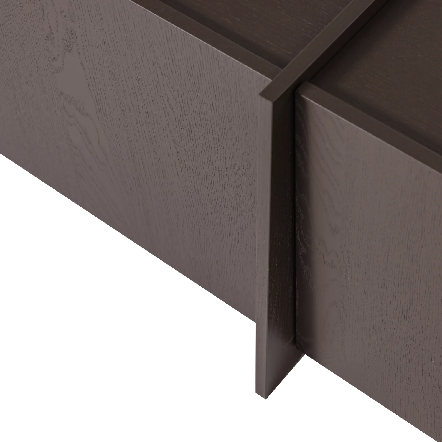 TV Möbel BROCK 200 cm Esche Furnier mittelbraun Kommode Lowboard