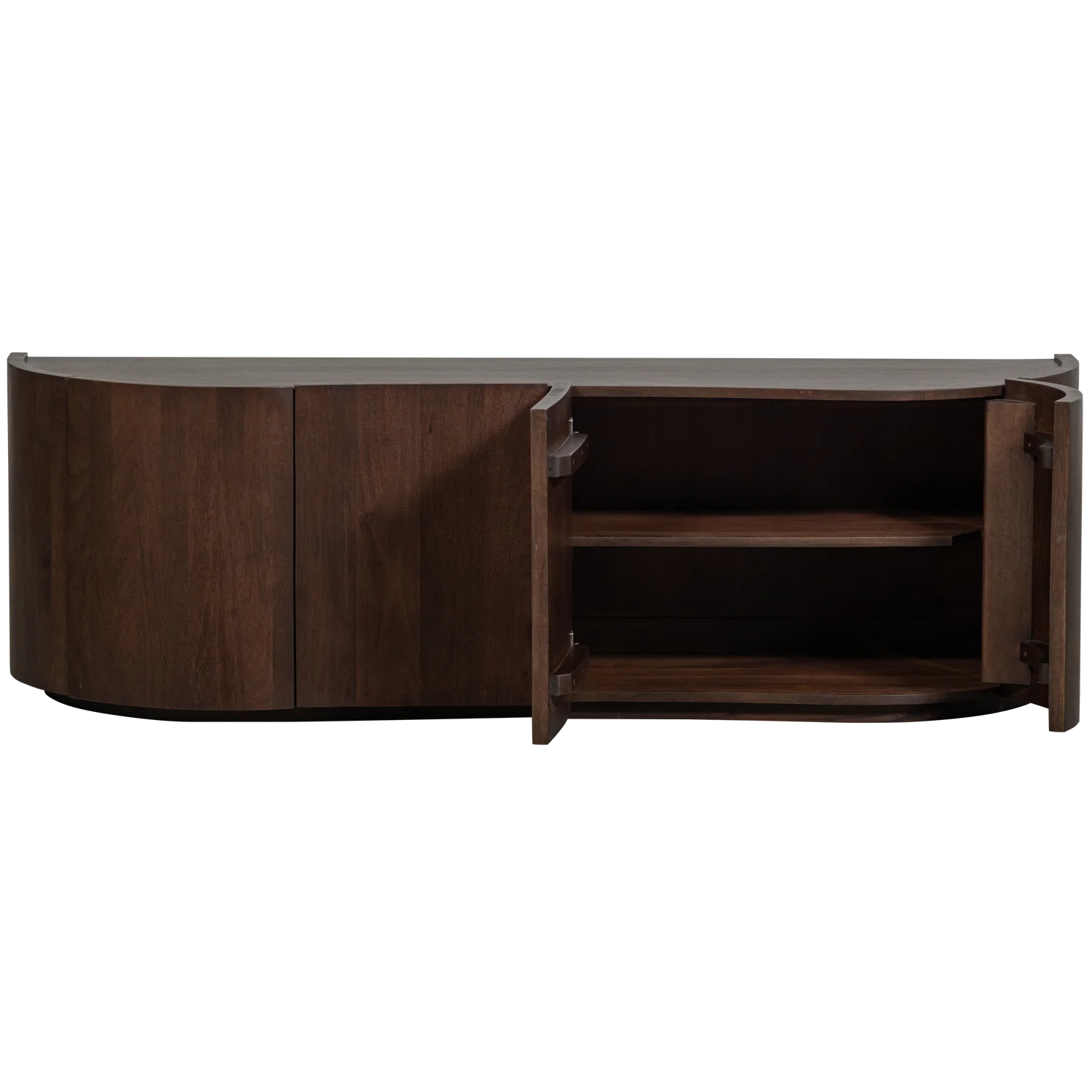 Sideboard SENSE 160 cm mit 4 Türen Mangoholz dunkelbraun Kommode