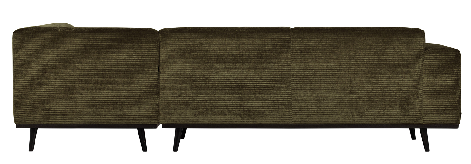 Ecksofa Statement Rib Cord warmgrün rechts