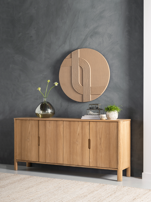 Sideboard Forte 180 cm Teakholz massiv natur Kommode