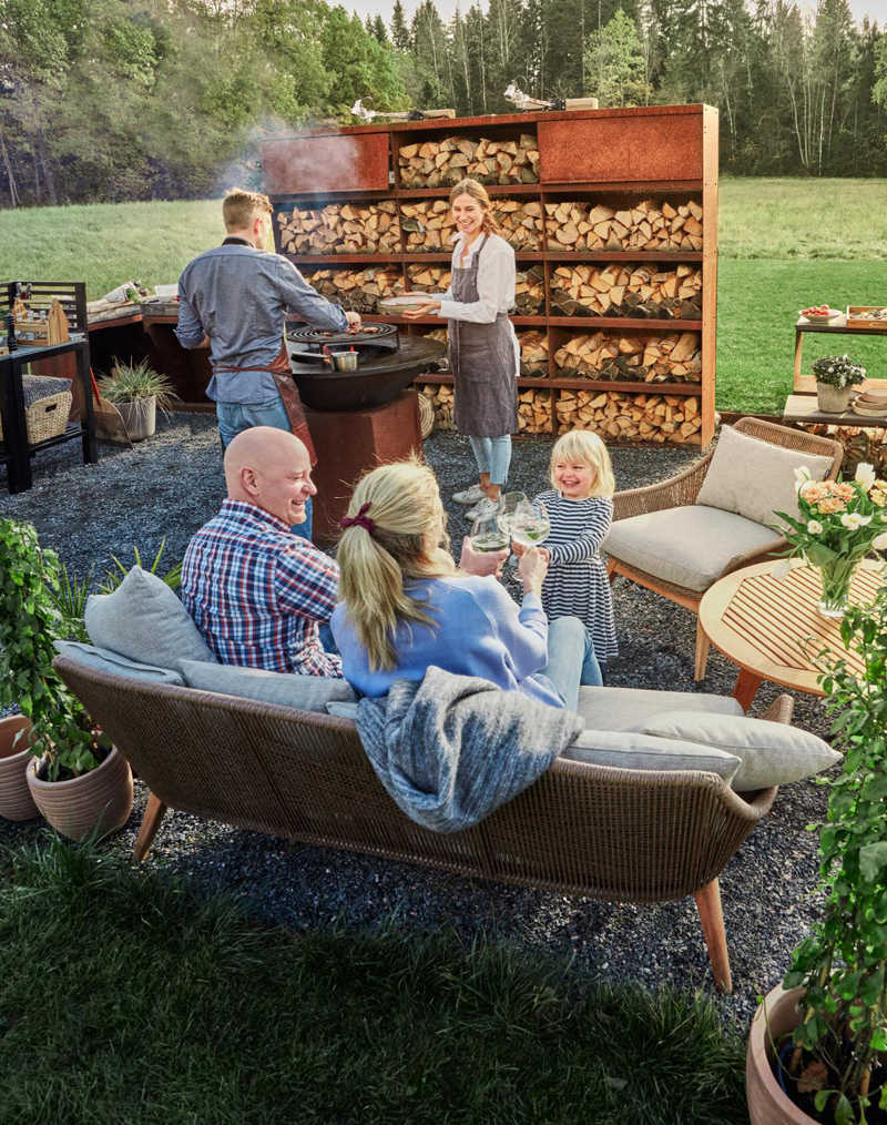 2,5 Sitzer Lounge Garten Sofa Hassel Gartenbank
