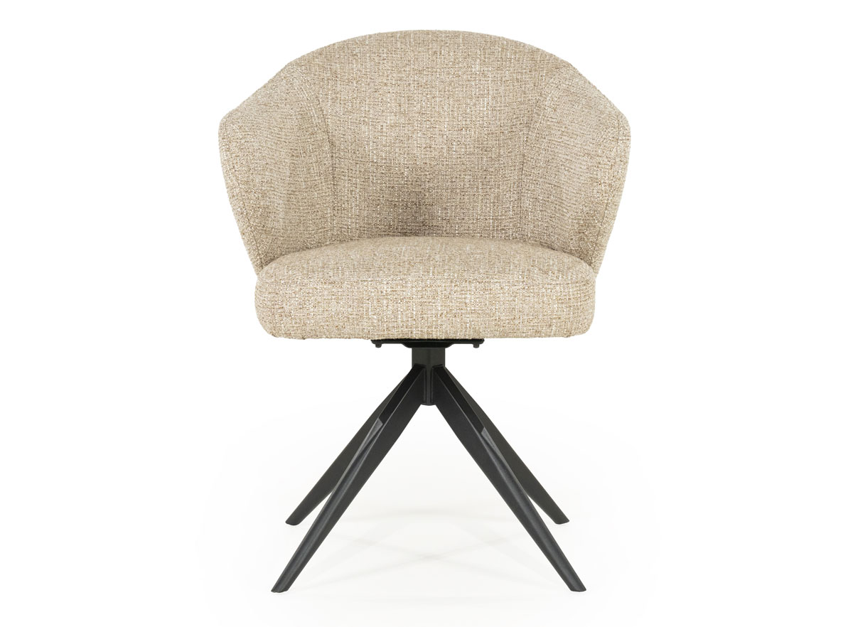 Esszimmer Stuhl Connor drehbar Metall Stoff taupe
