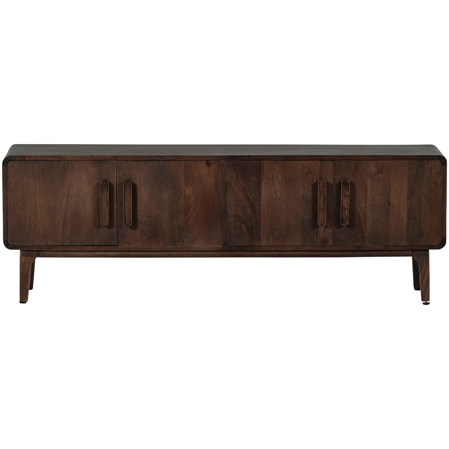 TV Möbel LIYA 150 cm Mangoholz dunkelbraun Kommode Lowboard