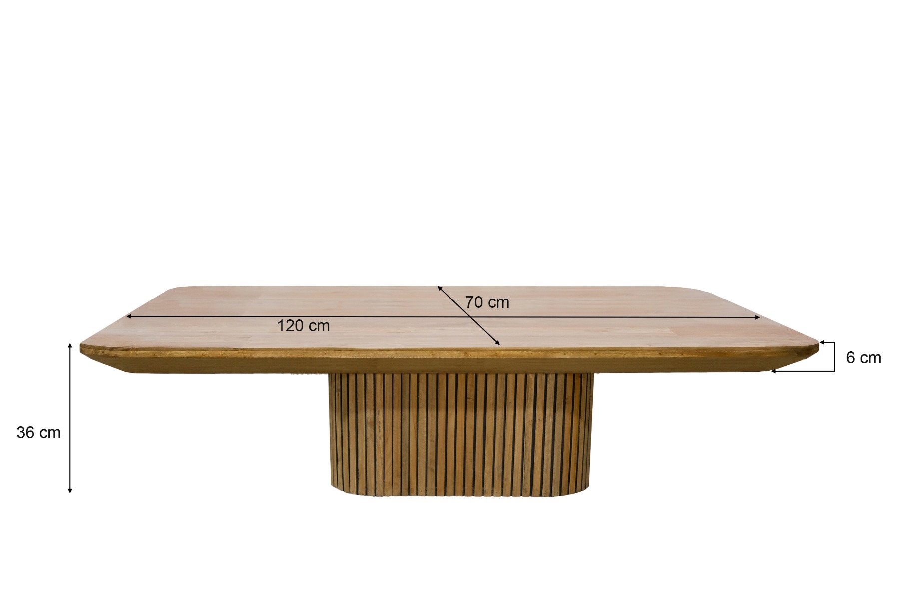 Couchtisch Lausanne 120 x 70 cm Teakholz natur Sofatisch