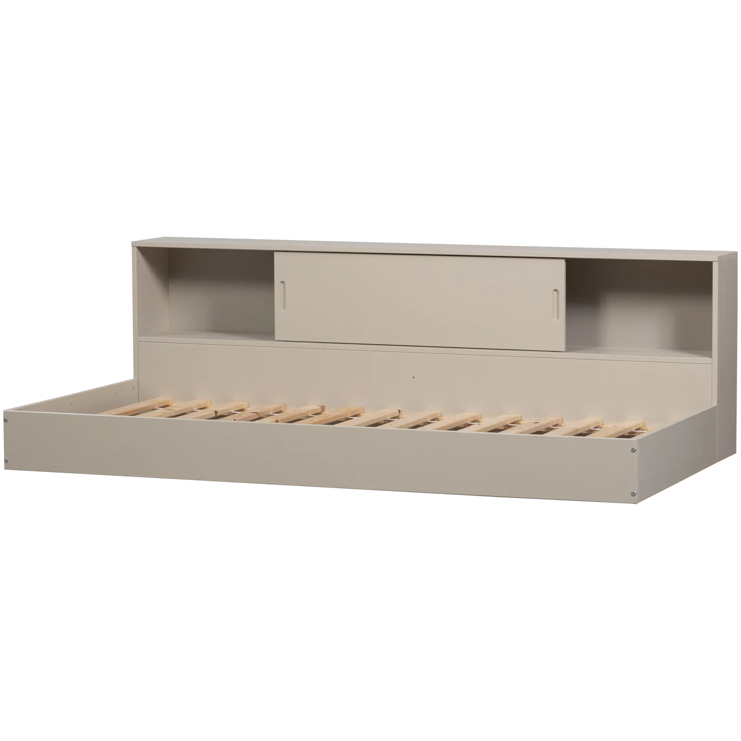Einzelbett offen CARTER staubgrau 200 x 90 cm Kiefer Massivholz Bett