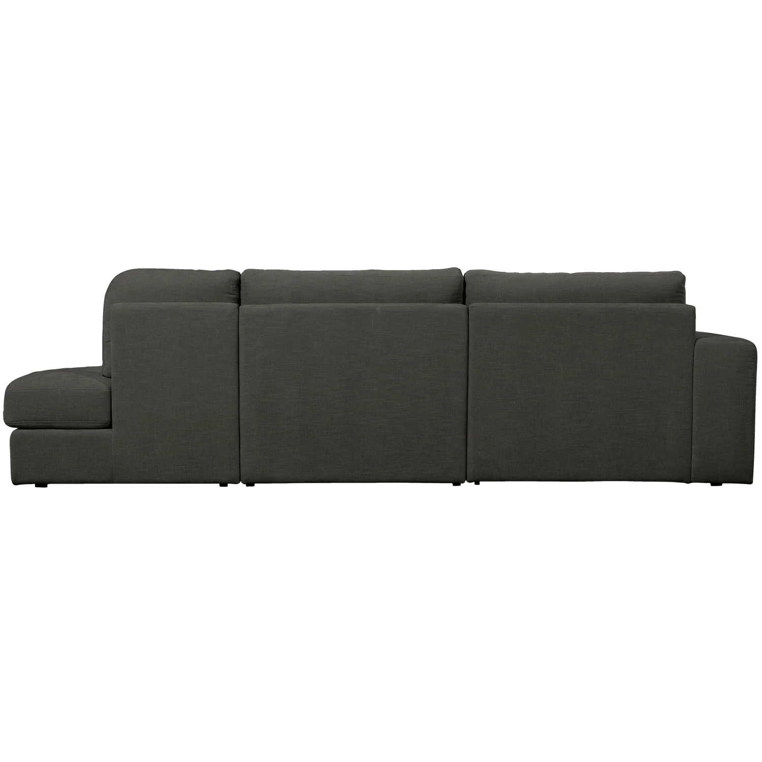 2,5 Sitzer Sofa FAMILY Webstoff anthrazit mit Rundung rechts