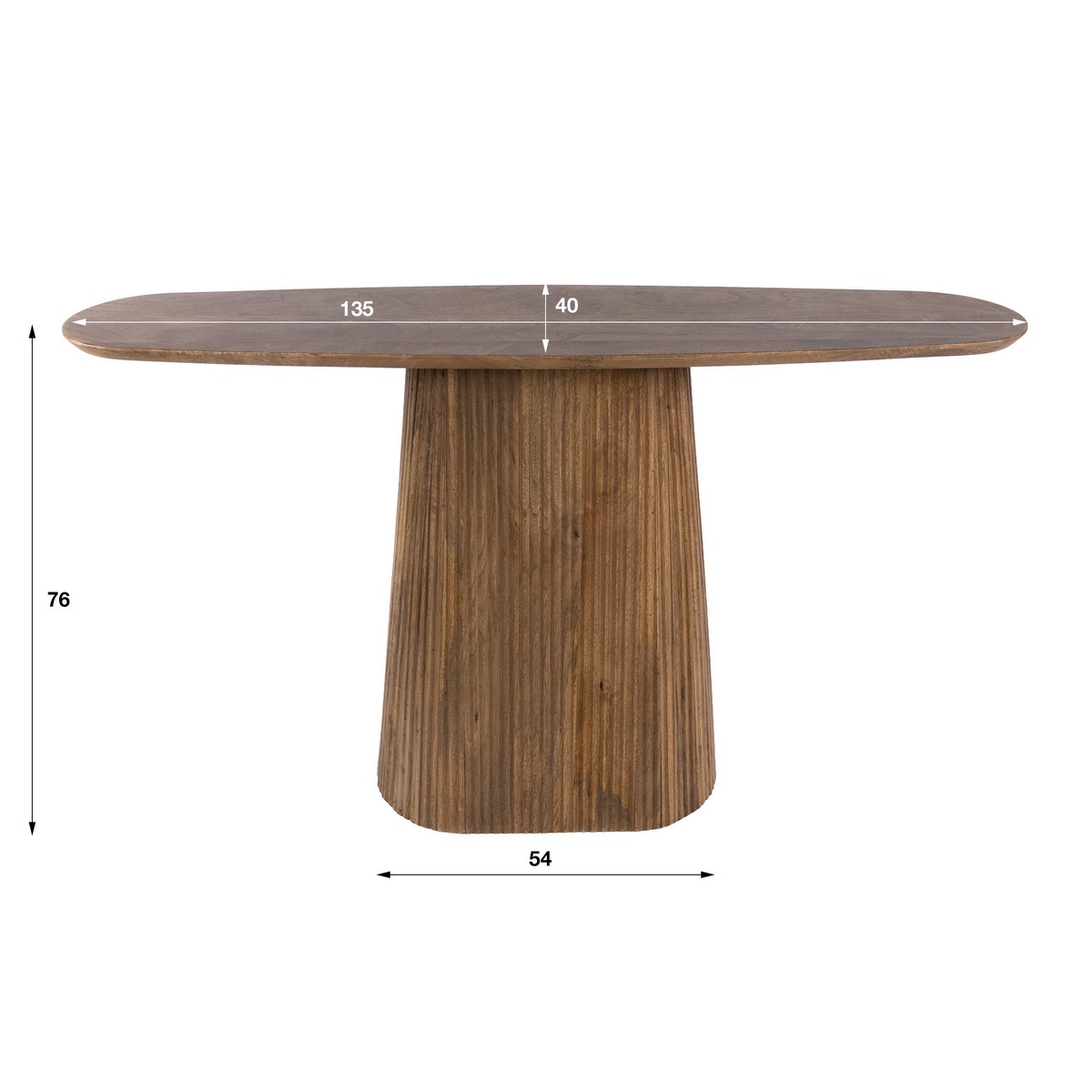 Konsolentisch SIENA 135 cm Mango massiv oval sandbraun
