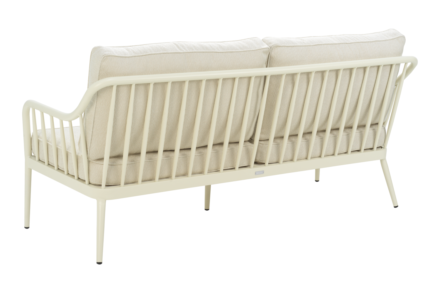 3 Sitzer Gartensofa Sofa Coleville 185 cm mit Kissen Aluminium weiß