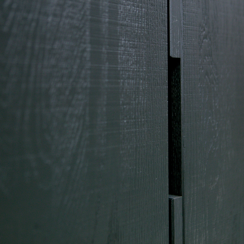 woood Schrank Silas Eiche schwarz Holzschrank