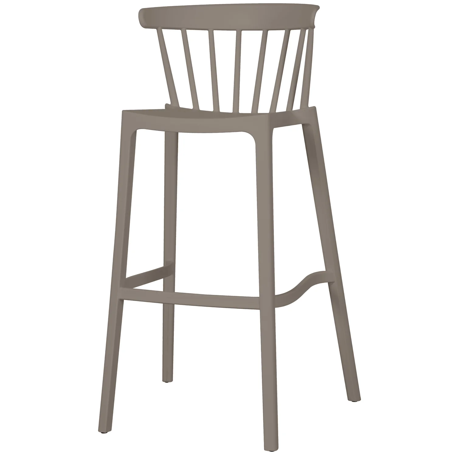2er Set Gartenbarhocker Barstuhl Kunststoff Bliss taupe stapelbar