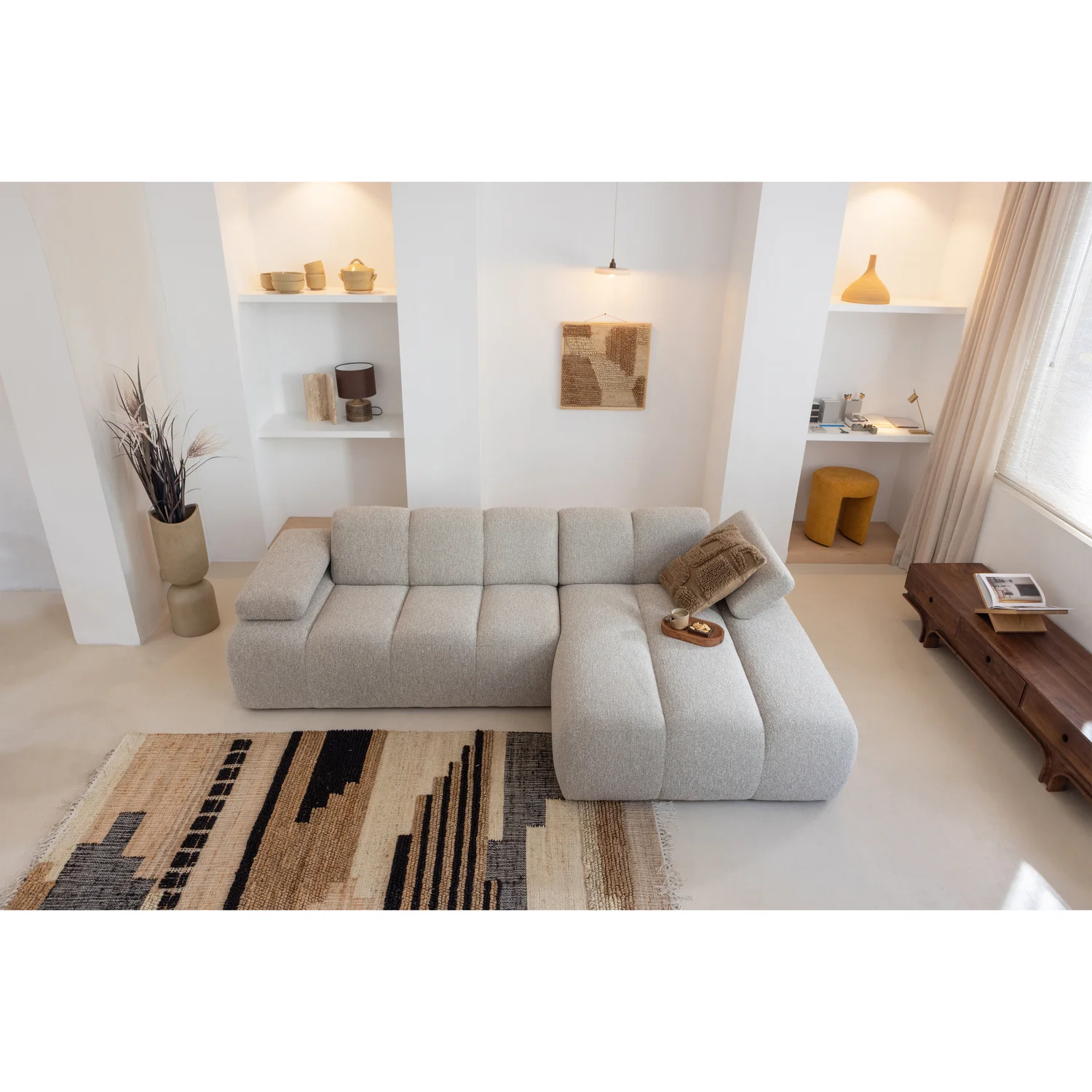 Vintage Teppich LIBERAL 240 x 170 cm Jute Baumwolle multicolor Carpet