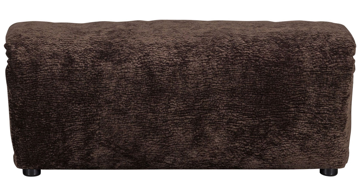 Pouf Sitzhocker BAGGY 91 x 50 cm 3D Chinelle dunkelbraun